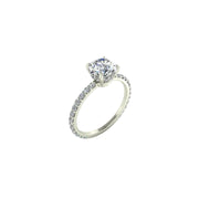 Solitaire diamant naturel rond Sofia 1.00 carat or blanc